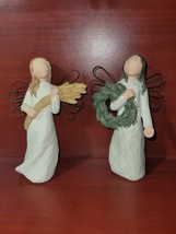 Willow Tree Angels of Autumn and Winter 2001 Susan Lordi Demdaco Figurines Wings - $28.04