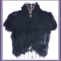  Mink Faux Fur Short Sleeved Vest Jackets White Black Natural Rose and Sapphire image 2