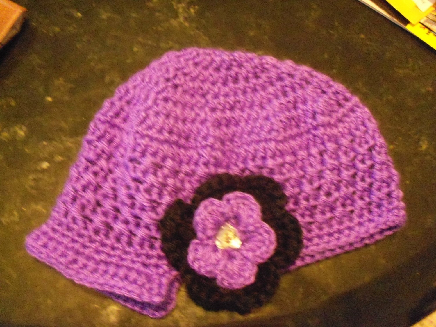Baby newsboy hat with or without flower. Can design for boy