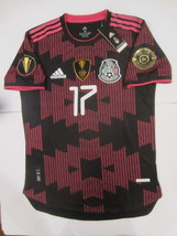 Jesus Corona Mexico Gold Cup Champions Match Black Home Soccer Jersey 2020-2021 - $110.00