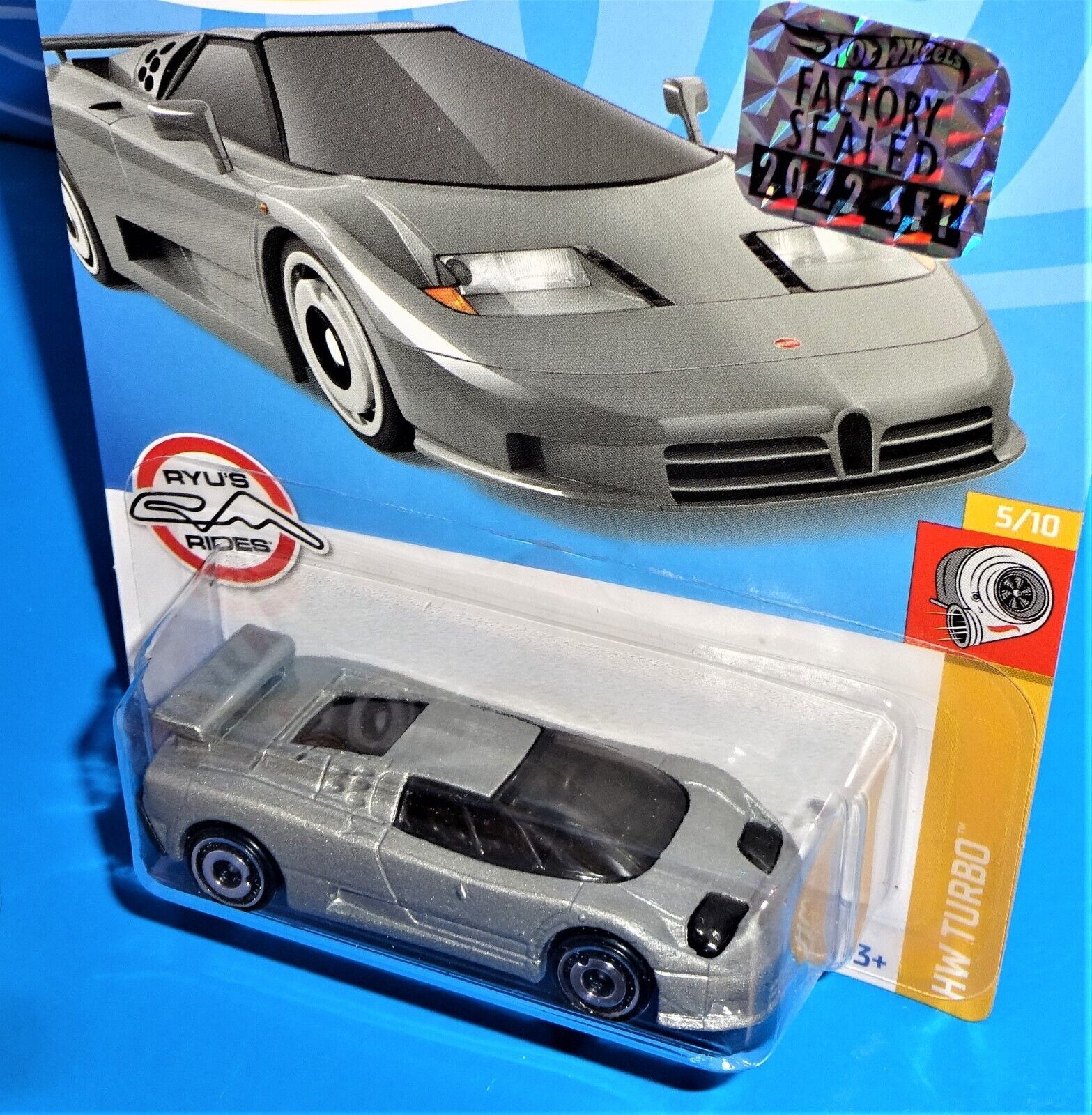 Hot Wheels Factory Set Hw Turbo Bugatti Eb Ss Silver Ryu S