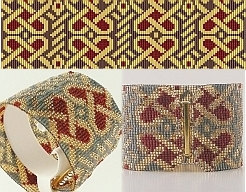 Loom Bead Pattern - Celtic Hearts Cuff Bracelet