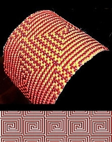 Loom Bead Pattern - Candy Cane Maze Cuff Bracelet