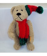 Christmas Bear Plush Toy From T. Annie&#39;s Bears ~ With Knit Cap &amp; Scarf - $14.65