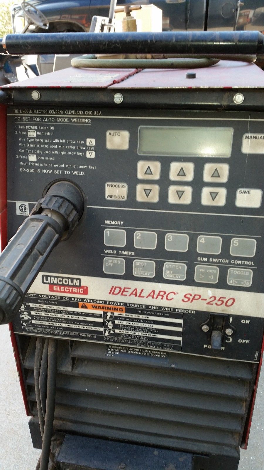 Lincoln Electric Idealarc SP250 Mig Welder & magnum SG spool gun