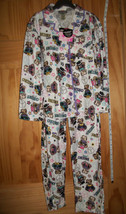 Joe Boxer Girl Clothes S 6/6X Small Pajama Set White Cheerio Puppy Sleepwear PJs - $16.14