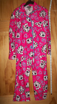 Joe Boxer Girl Clothes XS 4/5 X-Small Pajama Set PJ Hot Pink Kitty Cat Sleepwear - $16.14