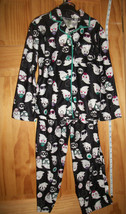 Joe Boxer Girl Clothes XS 4/5 X-Small Halloween Pajama Set Black Ghost Sleepwear - $16.14