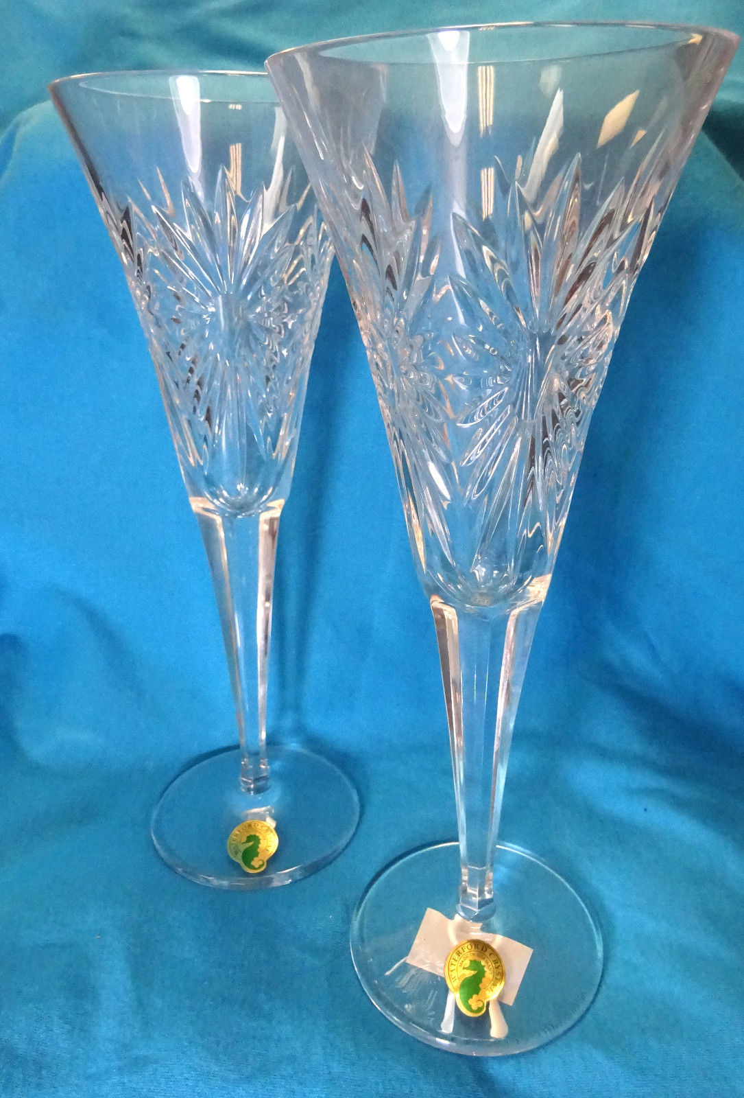 Waterford Crystal The Millennium Collection "Happiness" Champagne Flute (Pair) Waterford