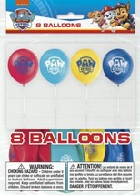 Paw Patrol 8 Ct Latex Balloons 12" Birthday Party Marshall Chase - $5.44