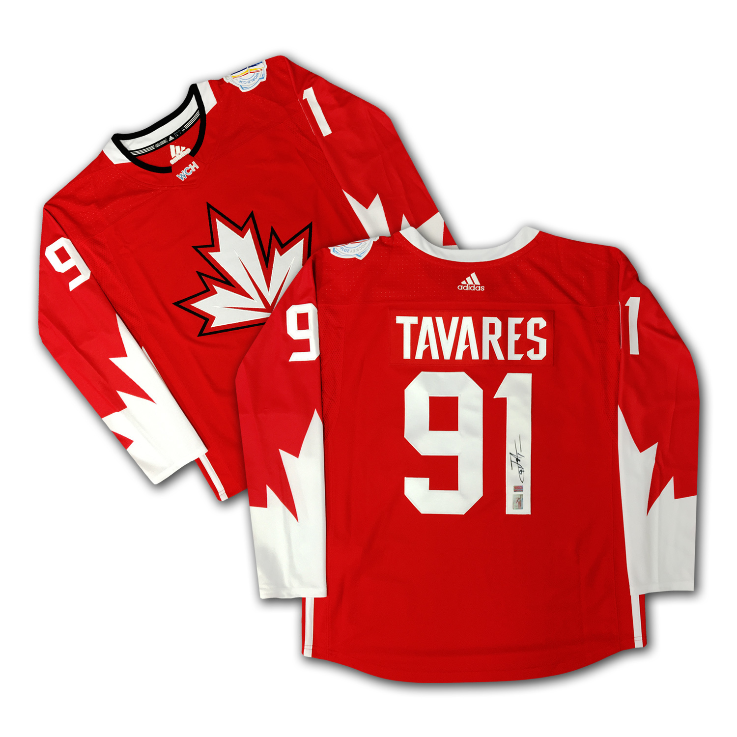 John Tavares Signed Red Adidas Team Canada 2016 Jersey World Cup