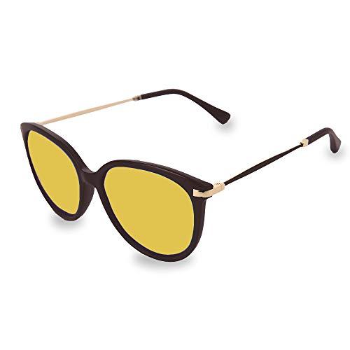 Diamond Candy Blenders Eyewear Yellow Polarized Mirrored Sunglasses Vintage Sun Fashion