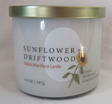 Kirkland's 14 Oz Large 3-Wick Candle Natural Wax Blend Sunflower & Driftwood - $27.08