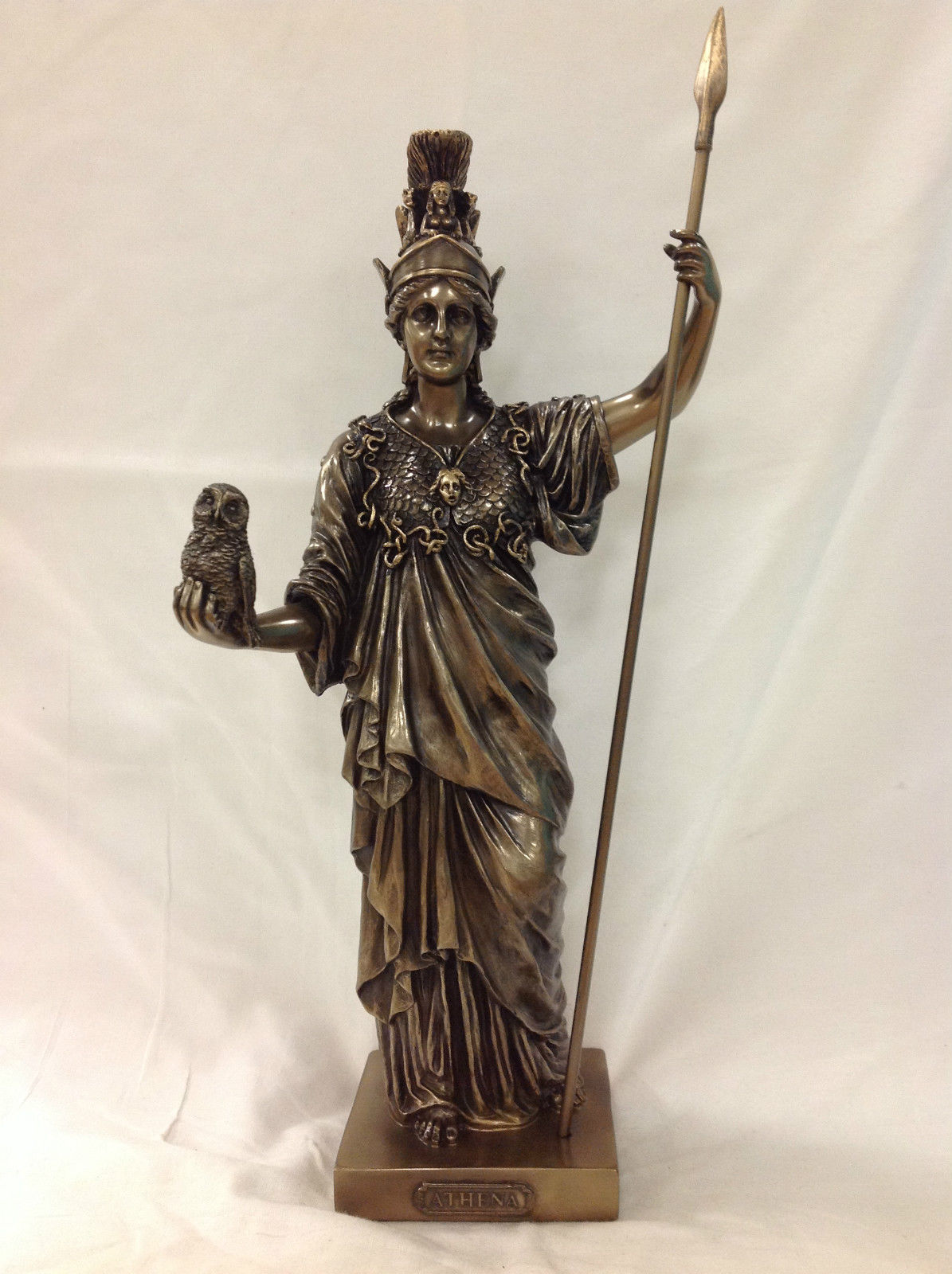 Athena Sculpture - Greek Goddess of Wisdom and War Statue Figure