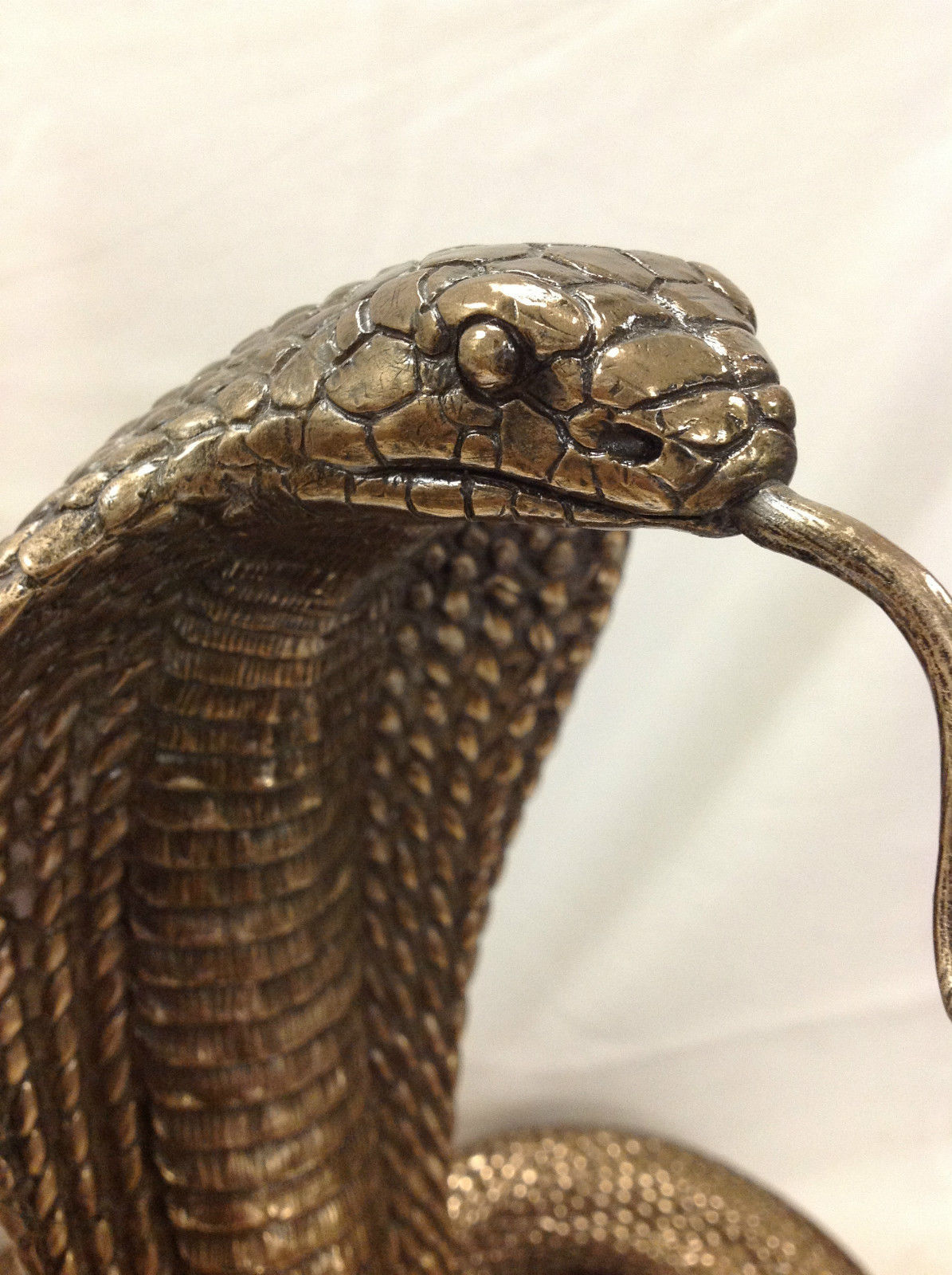 Large King Cobra statue sculpture bronze - Snakes