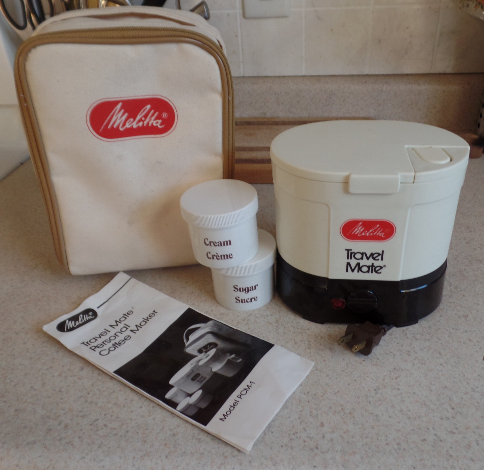 Vintage MELITTA Portable TRAVELMATE 1 Cup COFFEE Maker w CANVAS Bag