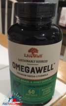 Omegawell Fish Oil Heart Brain & Joint Support 800 Mg EPA 600 DHA Natural LEMON - $69.99