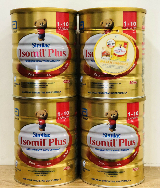 Abbott Isomil Plus LACTOSE FREE SOY BASED MILK 850g for 1-10 years Kids DHL EXPR