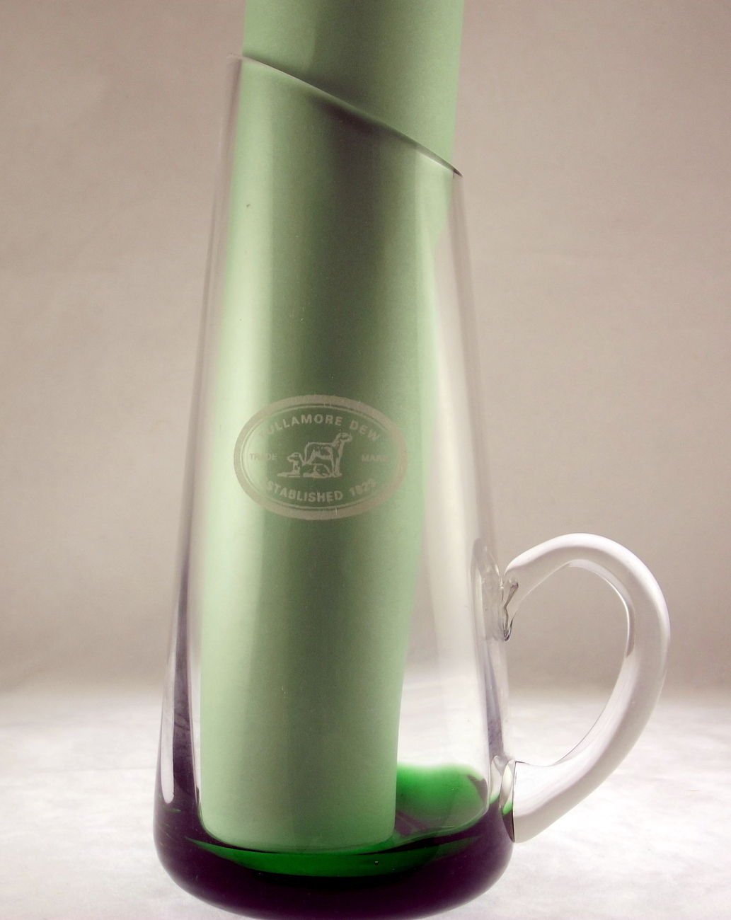 Tullamore Dew Irish whiskey hand blown glass water pitcher Pitchers