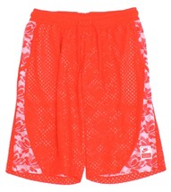 Nike Red &amp; Floral Lace Double Layer Mesh Sport Athletic Shorts Women&#39;s NWT - $52.49
