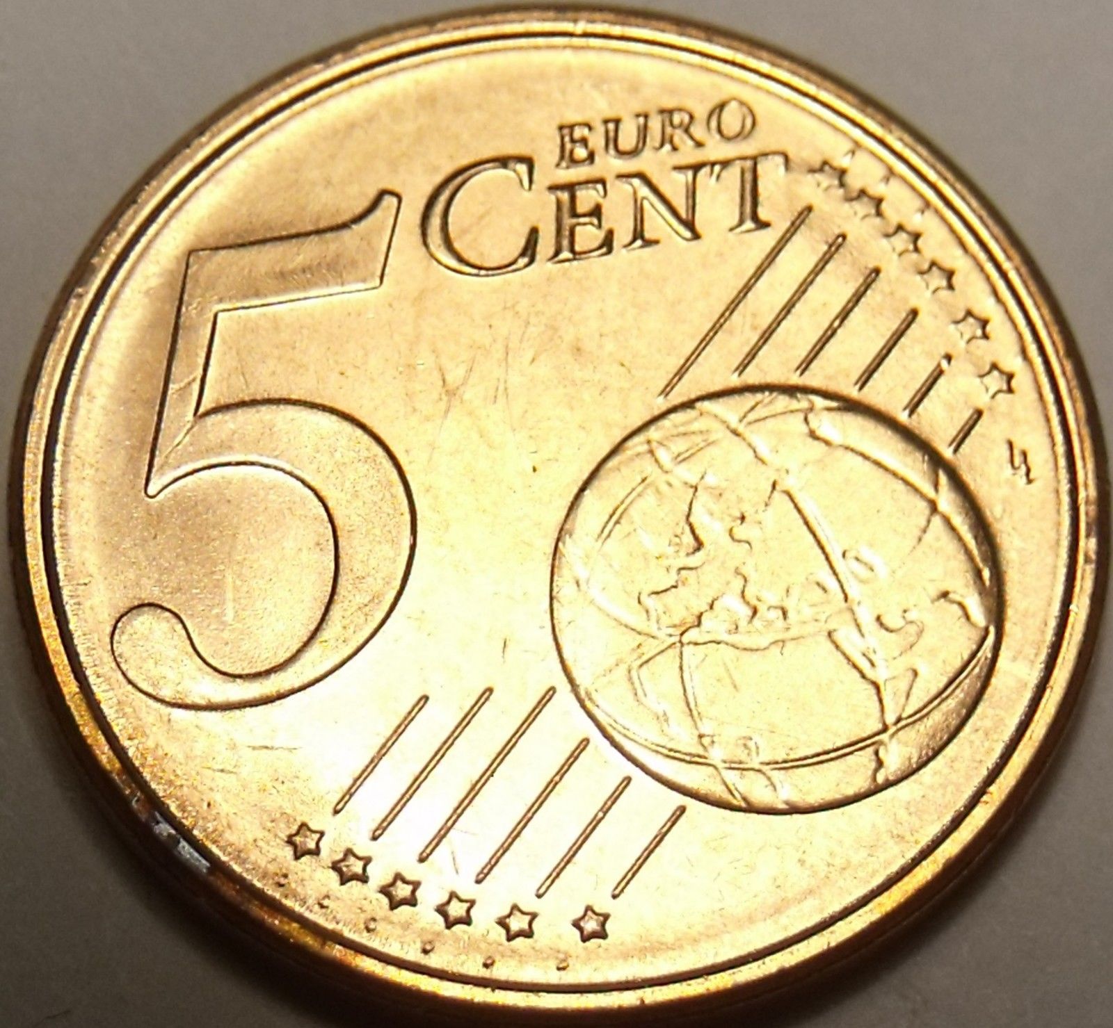 Gem Unc Germany 2002 G 5 Euro Centsoak Leaveskarlsruhe Mintfree