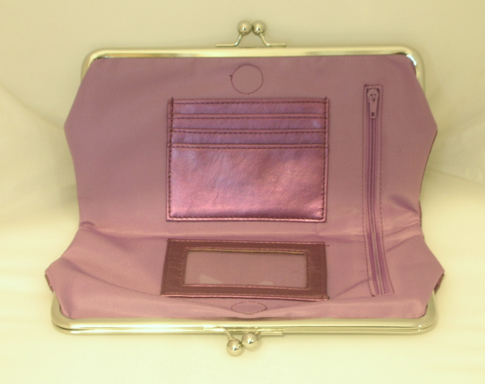 Clutch Purse Purple Metallic - Handbags & Purses