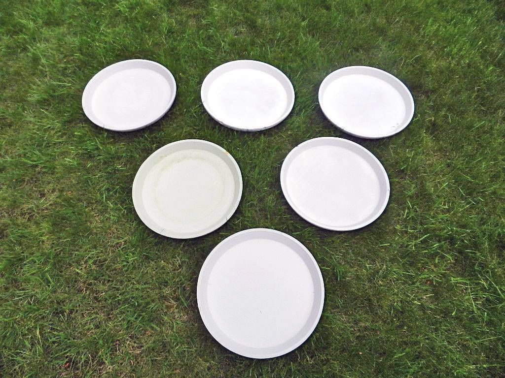 RARE 17" Diameter 'Fiskars' & 'ThermoLite' Foam Plant Saucers/Drip