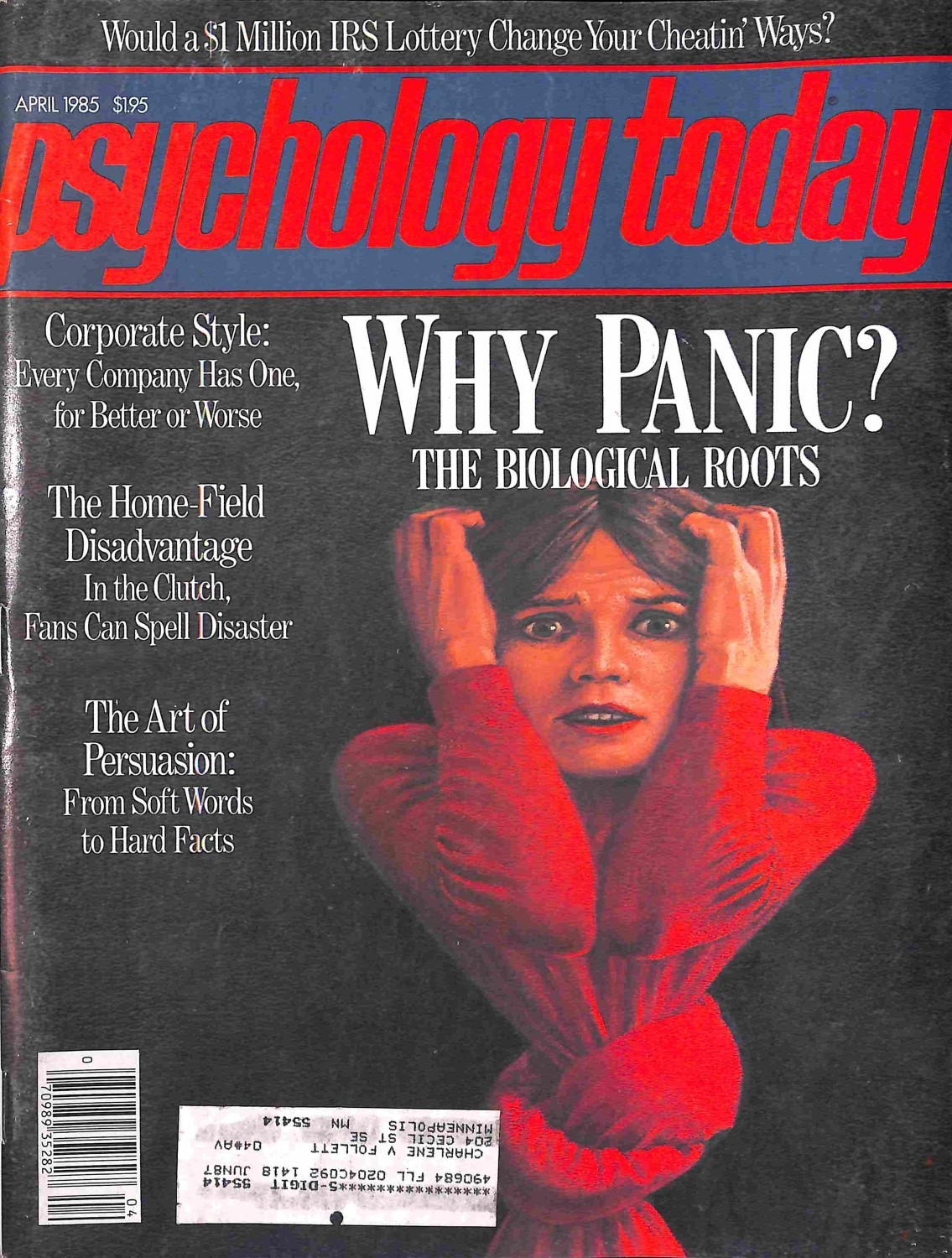 Psychology Today, April 1985 Magazine Back Issues
