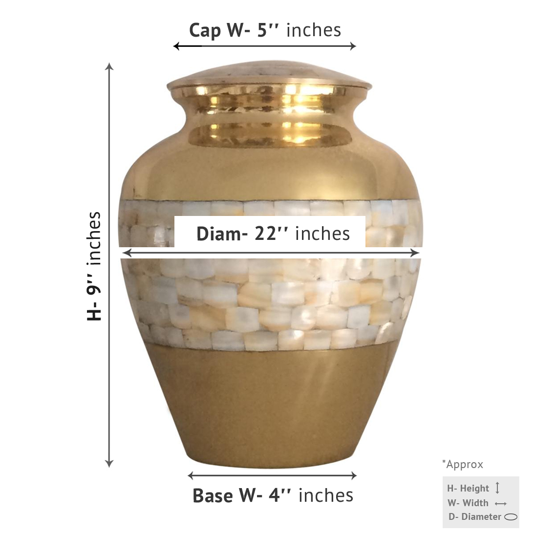 Adult Size Pearls Memorial Urns For Ashes Elite Mother Of Pearl