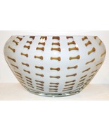 FABULOUS HUGE EVOLUTION BY WATERFORD ART GLASS OPAL AND AMBER 17 1/2&quot; WI... - $222.74