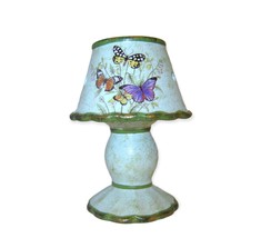 Butterfly Tealight Candle Holder Lamp Shade Design 6.5" High Garden Porch