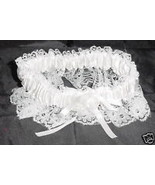 White Satin And Lace Garter -  New - $5.87