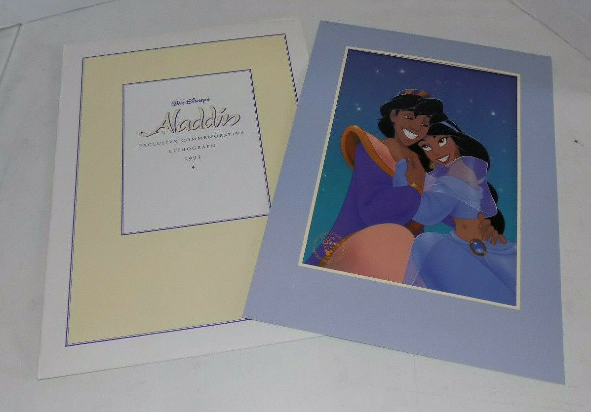 Disney's Aladdin Exclusive Commemorative Lithograph 1993 Posters