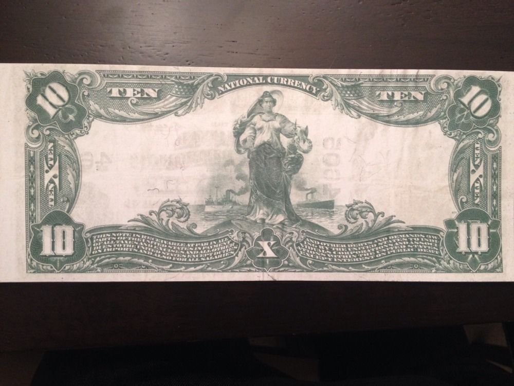 Reproduction $10 National Bank Note 1902 National Bank The Republic Chicago IL