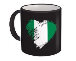 Nigerian Heart : Gift Mug Nigeria Country Expat Flag Patriotic Flags National - $15.90