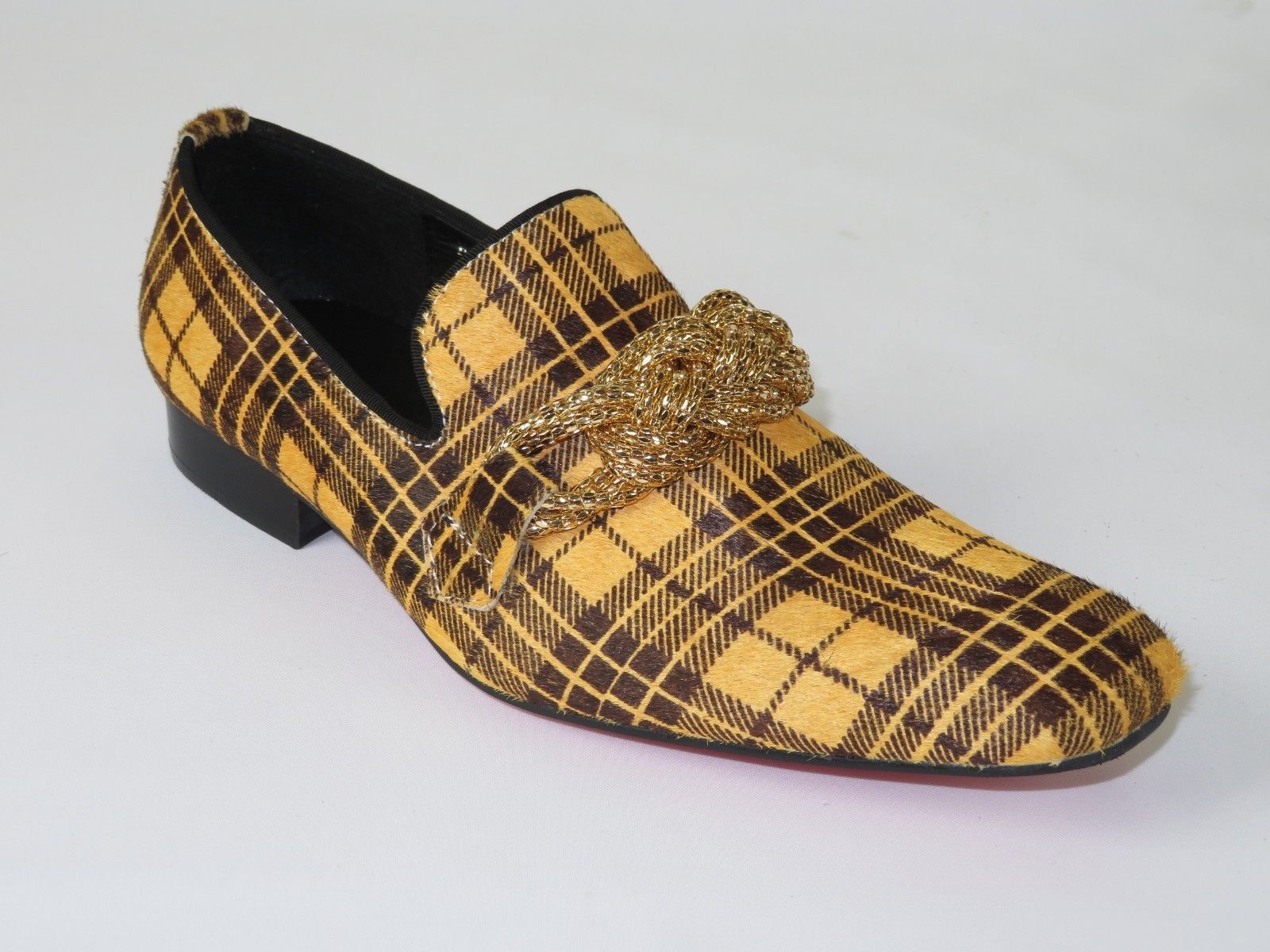Mens Shoes Fiesso By Aurelio Garcia Pony Hair English Plaid Slip