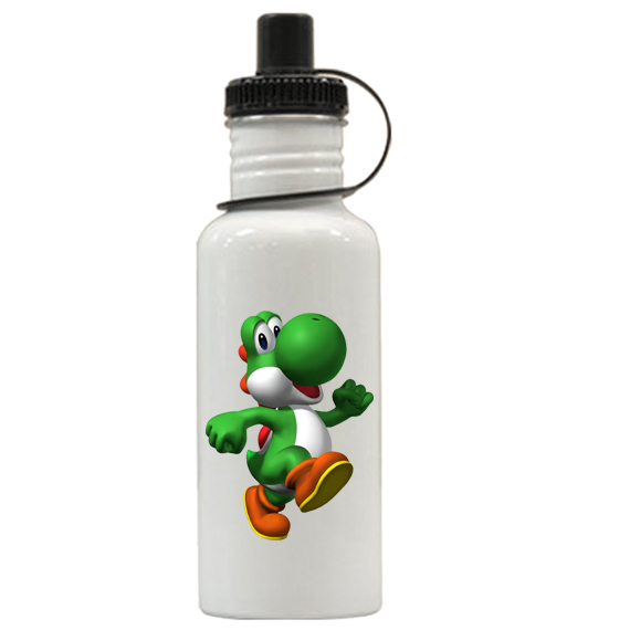 Super Mario Yoshi Personalized Custom Water Bottle,  Add Childs Name