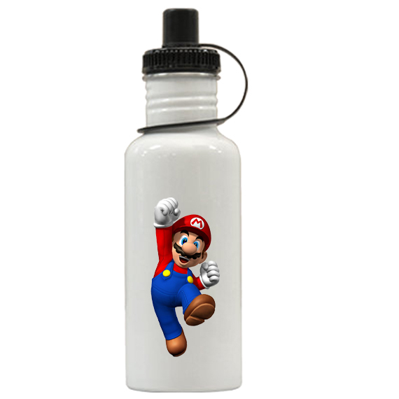 Super Mario Personalized Custom Water Bottle,  Add Childs Name