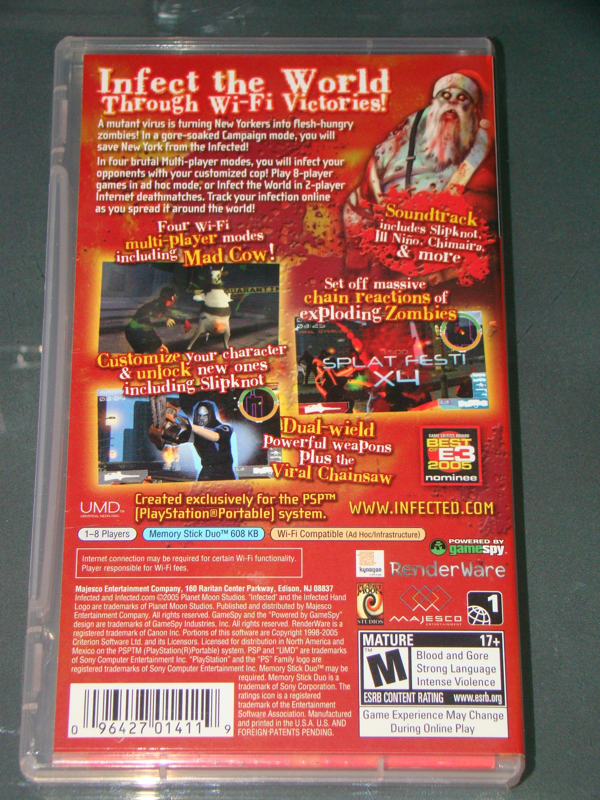 Sony PSP UMD Game INFECTED with Manual) Video Games