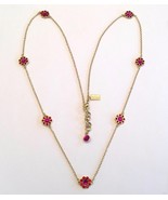 NEW $98 Kate Spade Pink/Purple 30&quot; Daisy Flower Station Gold-Plated Neck... - $39.59