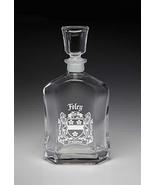 Foley Irish Coat of Arms Whiskey Decanter (Sand Etched) - $47.04