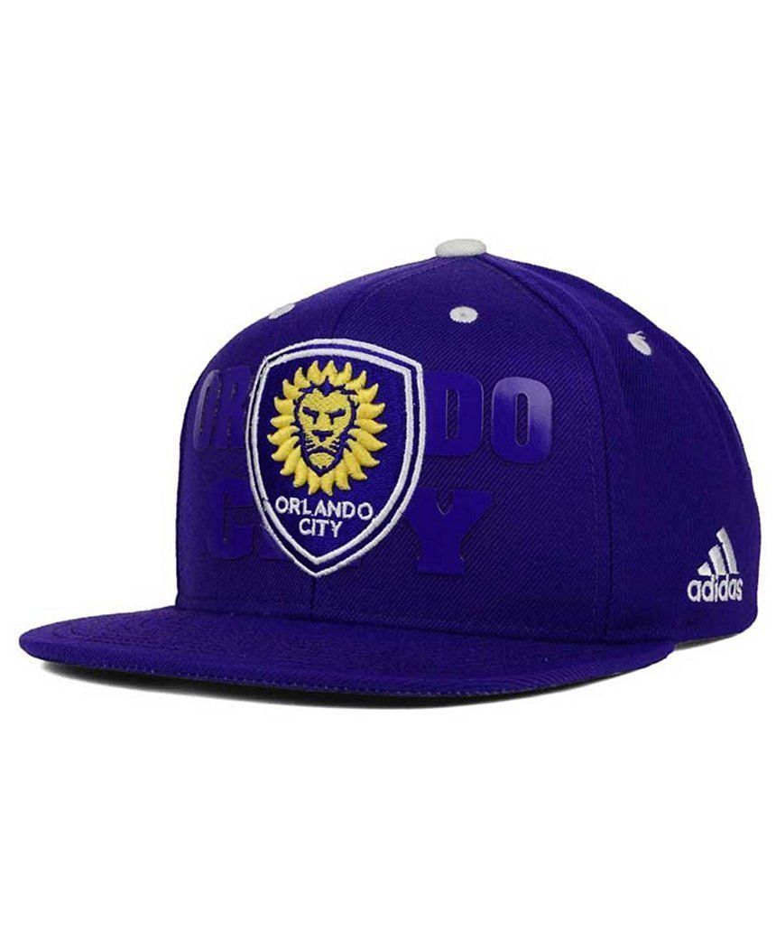 Primary image for NWT New Orlando City SC adidas MLS Academy Purple One Size Snapback Hat Cap