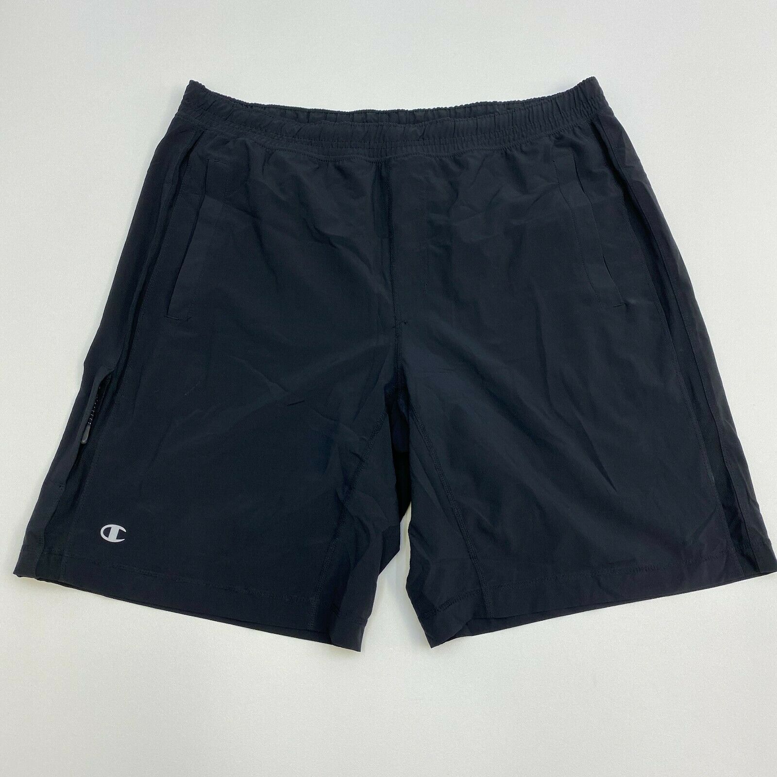 Champion Elite Shorts Mens XXL Black Nylon Athletic Workout Casual Shorts