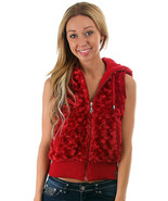 Fun Sexy Hooded Reversible Knit/Faux Fur Vest by Rock Revolution 3 Color... - $44.99