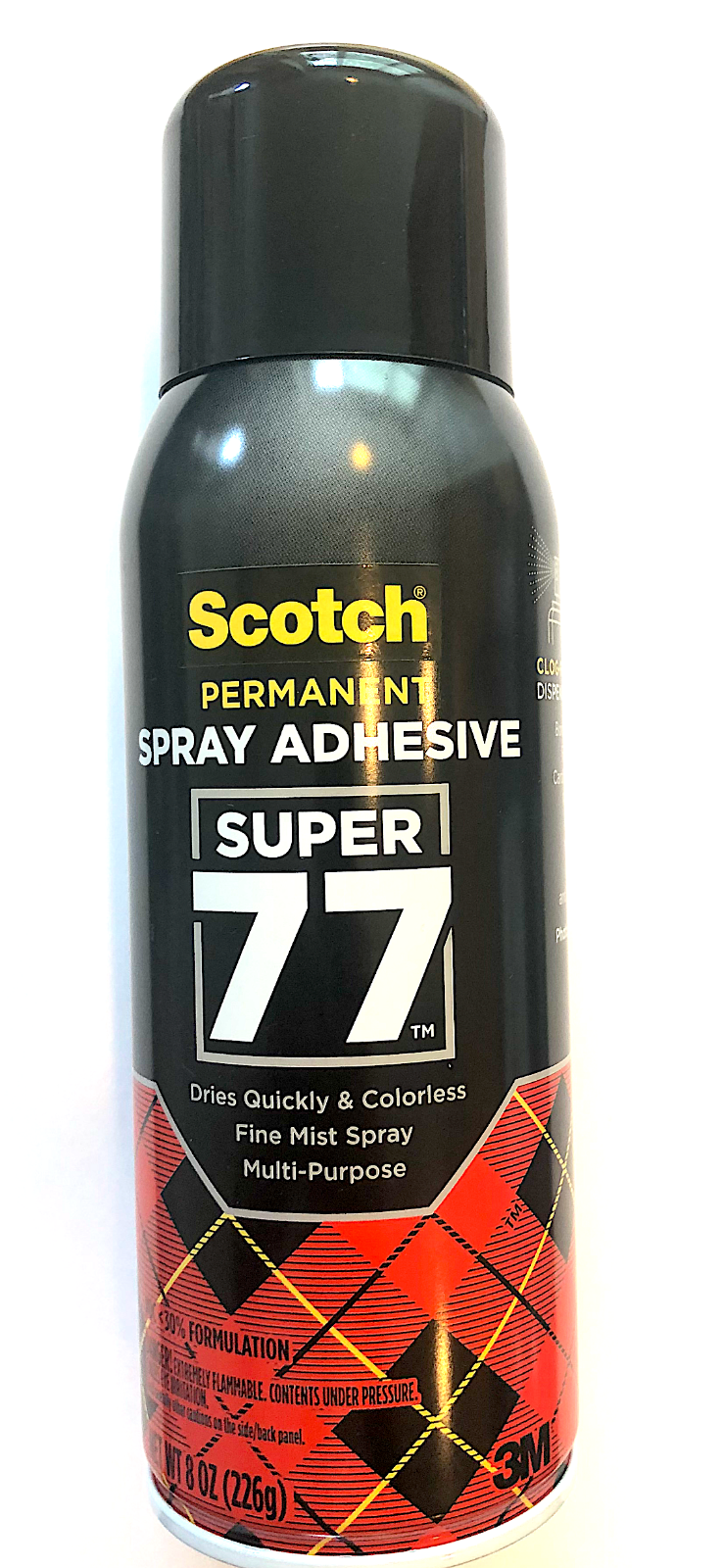 SCOTCH 3M SUPER 77 SPRAY ADHESIVE GLUE 8 oz FABRIC ...