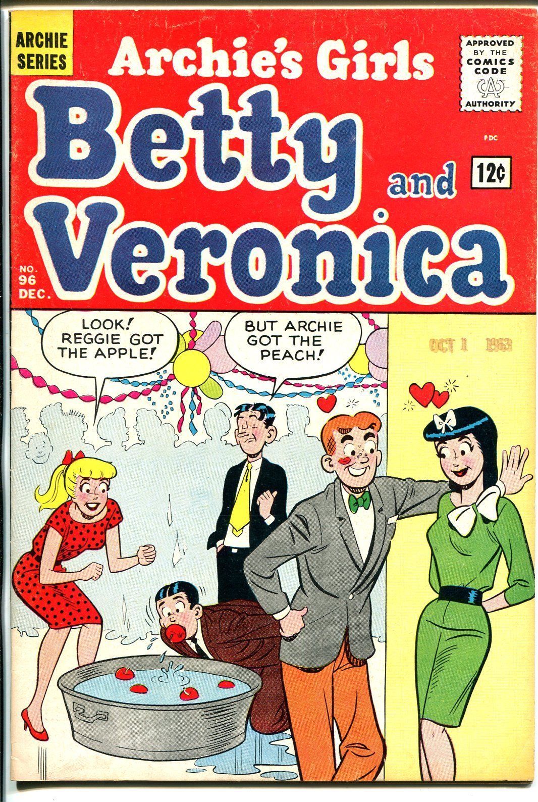 Archies Girls Betty And Veronica 96 1963 Apple Bobbing Fn Comics And Graphic Novels 3222