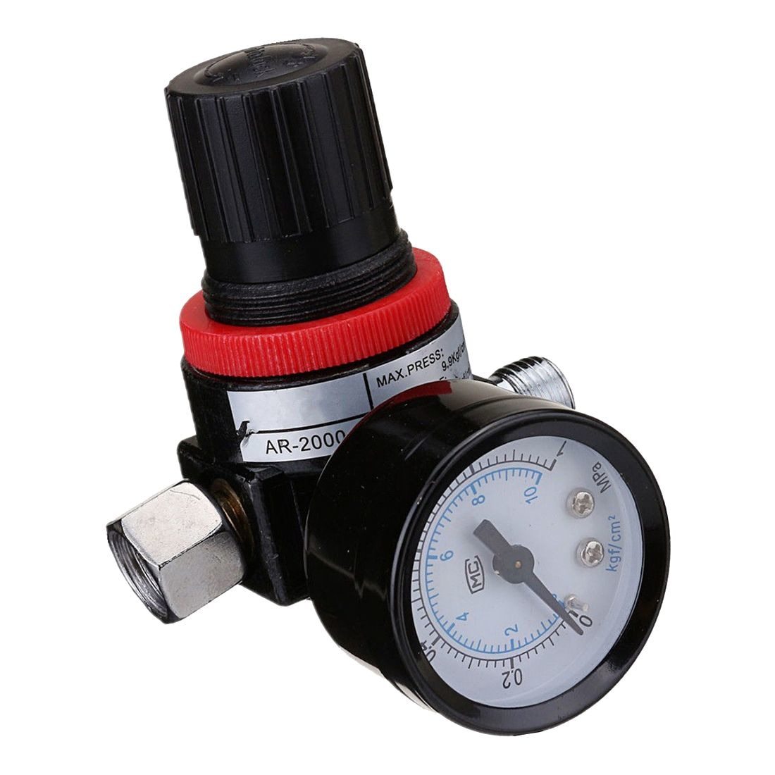 Airbrush Spray Gun Air Regulator Air Compressor With Pressure Gauge 010BAR Regu Power Tools