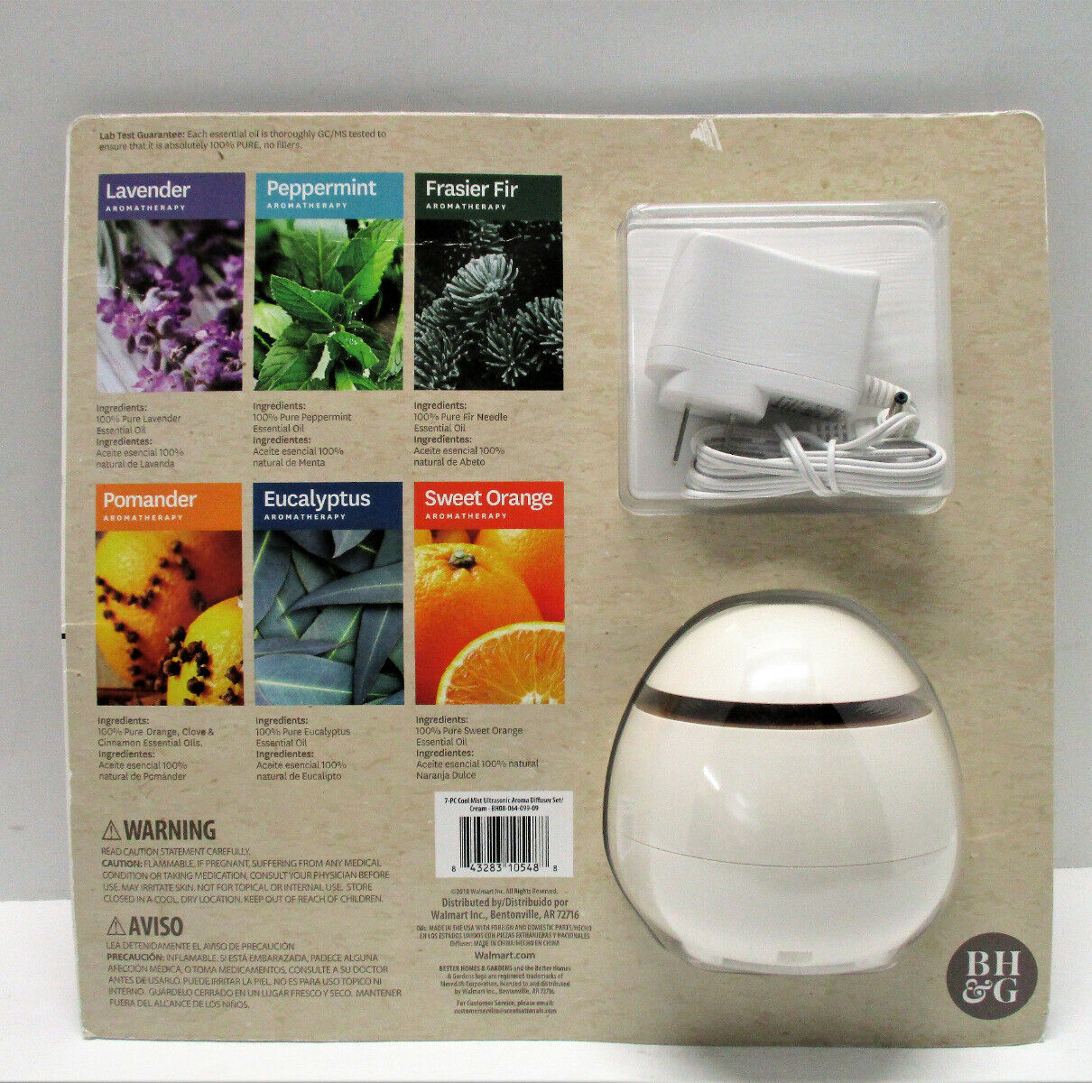Better Homes & Gardens Ultrasonic Aroma Diffuser Set with 6 Essential