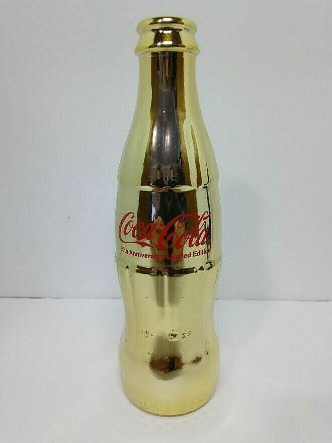 Primary image for 50th Anniversary Gold Plated Coca-Cola Coke Bottle #2135 LE 2500 