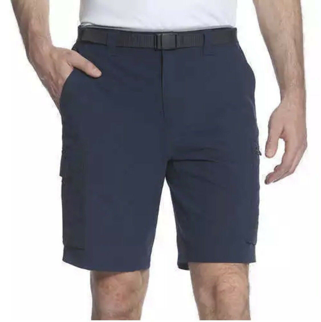 Gerry Men's Vertical Water Shorts With Belt Marine Blue Size: 32 - Shorts
